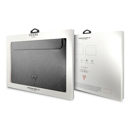 Guess Saffiano Dreieckslogo-Hülle - 16" Notebooktasche (silber)