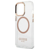 Pouzdro Guess Metal Outline Magsafe - iPhone 13 Pro (průhledné)
