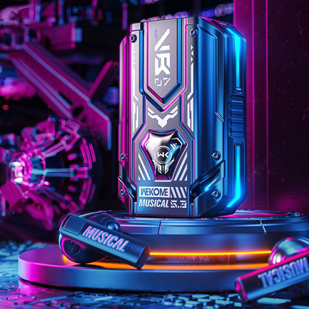 WEKOME VB07 Mecha sorozat - Vezeték nélküli Bluetooth V5.3 TWS fejhallgató töltőtokkal (fekete)