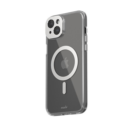 Moshi iGlaze MagSafe - Coque pour iPhone 15 Plus (Luna Silver)
