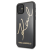 Karl Lagerfeld Double Layers Glitter Signature Case - iPhone 11 Hülle (Schwarz)