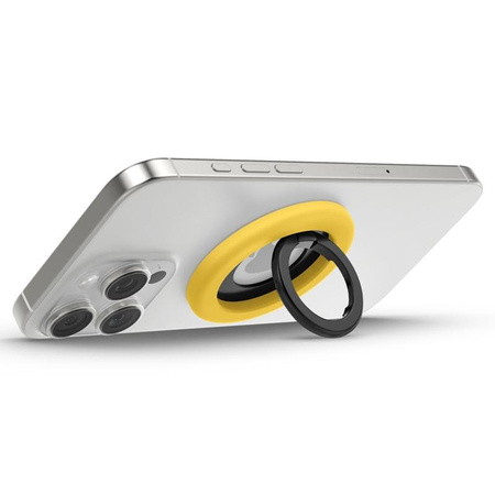 Spigen Nano Pop MagSafe Phone Ring - Porte-doigt magnétique avec fonction de support (jaune mangue)