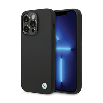 BMW Silicone Metal Logo - Hülle für iPhone 15 Pro Max (Schwarz)