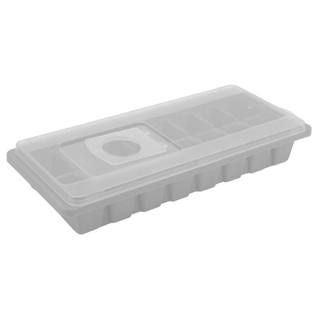 Ice cube mold with lid, 16 cubes (White)