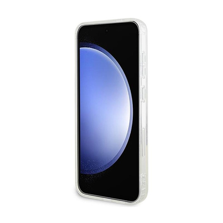 Guess IML Flowers Wreath MagSafe - Étui pour Samsung Galaxy S24+ (transparent)