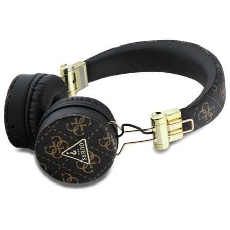 Guess 4G Triangle Round Shape - Casque intra-auriculaire sans fil Bluetooth ENC (noir)