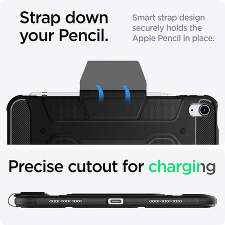 Spigen Rugged Armor Pro - Étui pour iPad 11" (2025) / iPad 10.9" (2022) (Noir)