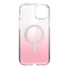 Speck Presidio Perfect-Clear + Ombre + MagSafe - pouzdro pro iPhone 15 Plus / 14 Plus s povrchovou úpravou MICROBAN (čiré / Vintage Rose Fade)