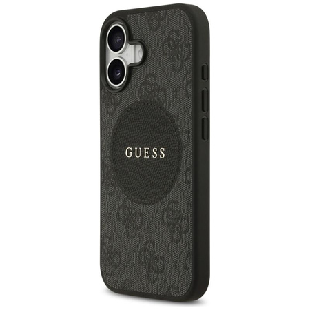 ETUI DO IPHONE 17 do MAGSAFE GUESS ORYGINALNE CZARNE SKÓRZANE MODNE CASE