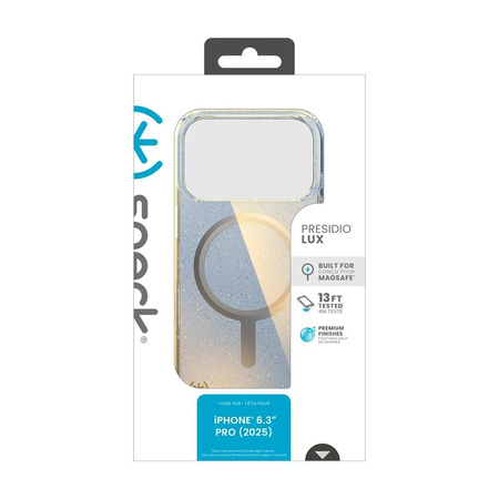 Speck Presidio Lux MagSafe - Case iPhone 17 Pro (Hyper Mirror Glitter / Silver Metallic)
