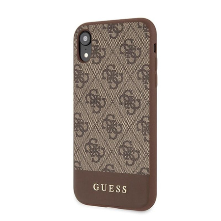 Guess 4G Bottom Stripe Kollektion - iPhone XR Hülle (braun)