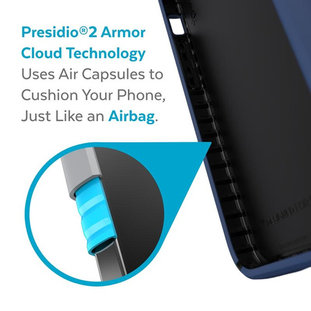 Speck Presidio2 Pro - Etui iPhone 13 z powłoką MICROBAN (Coastal Blue/Black)