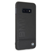 BMW Signature Logo Imprint Case - Samsung Galaxy S10e Ledertasche mit geprägtem BMW Logo (schwarz)