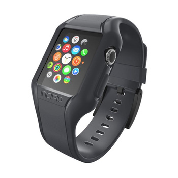 Incipio NGP Strap - Elastisches Armband für Apple Watch, 38/40/41 mm Gehäuse (rauchfarben)
