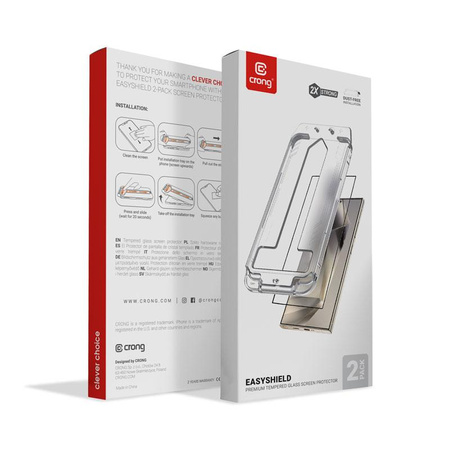 Crong EasyShield 2-Pack - Samsung Galaxy S24 Ultra verre trempé (2 pièces)