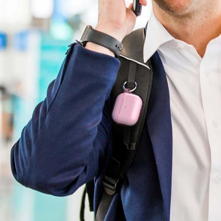 Speck Presidio Clear - Pouzdro Apple AirPods 3 s antimikrobiální ochranou Microban (ledově růžová)