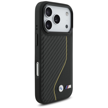 Etui do iPhone 17 Pro do MagSafe BMW M Oryginalny Czarny Skórzany Case