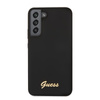 Guess Szilikon Script Metal Logo - Samsung Galaxy S22 tok (fekete)