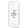 Guess 4G Big Logo Charm - pouzdro pro iPhone 12 / iPhone 12 Pro (stříbrné přívěsky)