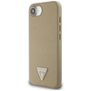 Guess Triangle Grainé MagSafe - étui pour iPhone 16e (marron)