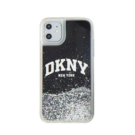 DKNY Liquid Glitter Big Logo - Coque pour iPhone 11 (noir)