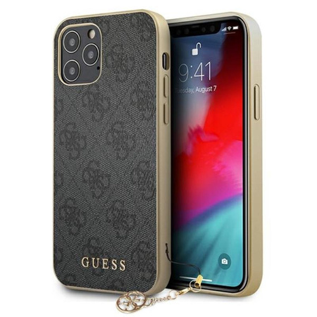Guess 4G Charms Collection - Coque pour iPhone 12 Pro Max (gris)