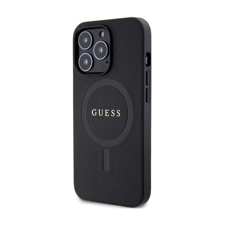 Guess Saffiano MagSafe - Tasche für iPhone 13 Pro (schwarz)