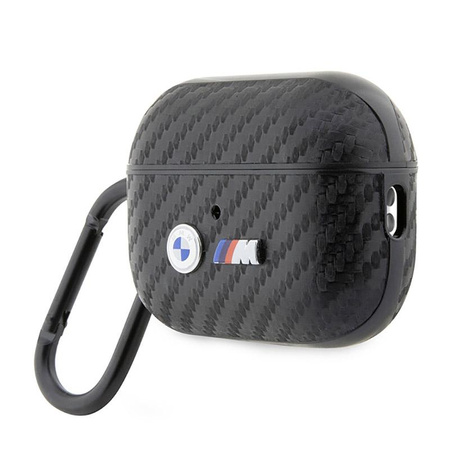 BMW Carbon Double Metal Logo - AirPods Pro 2 Tasche (Schwarz)