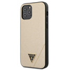 Guess Saffiano V - Coque iPhone 12 Pro Max (Or)