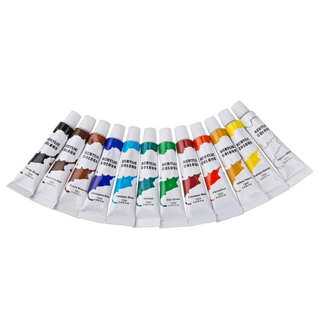 Acrylfarben in 12 ml Tuben 12 Farben