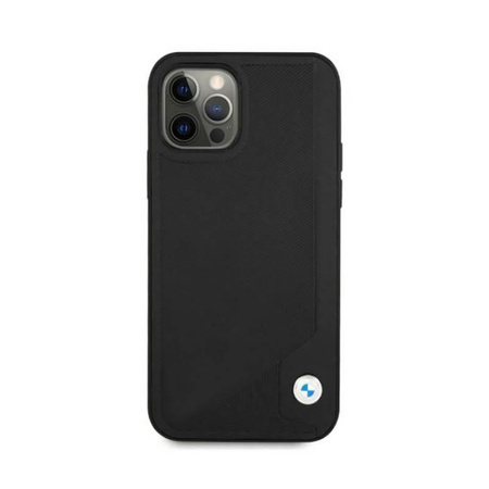 BMW Leather Deboss - tok iPhone 12 / iPhone 12 Pro készülékhez (fekete)