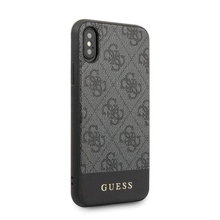 Guess 4G Bottom Stripe Collection - iPhone Xs / X tok (szürke)