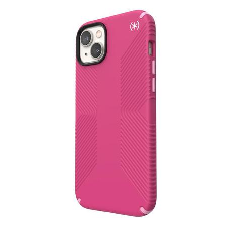 Speck Presidio2 Grip MagSafe - Csúszásgátló tok iPhone 14 Plus készülékhez (Digitalpink / Blossompink / Fehér)