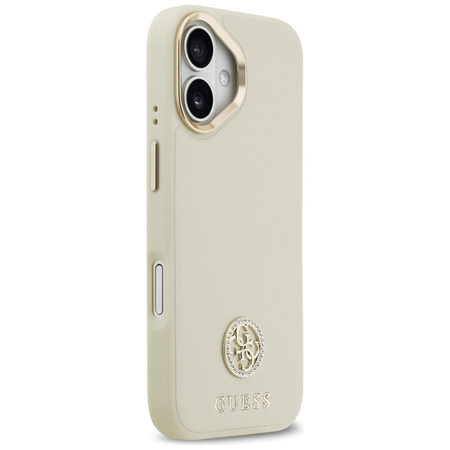 Guess Grained Strass Logo MagSafe - Hülle iPhone 17 (beige)