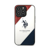 US Polo Assn Tricolor Embossed - pouzdro pro iPhone 14 Pro Max (White)