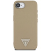 Guess Triangle Grainé MagSafe - étui pour iPhone 16e (marron)
