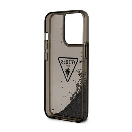 Guess Liquid Glitter Triangle Logo Case - iPhone 14 Pro Max Case (black)