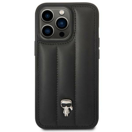 Karl Lagerfeld Quilted Puffy Ikonik Pin – Etui do iPhone 14 Pro (Czarny)