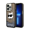 Karl Lagerfeld Liquid Glitter NFT Choupette Head - pouzdro pro iPhone 14 Pro (černé)