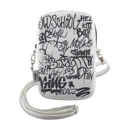 Hello Kitty Graffiti Kitty Head - Crossbody taška na telefon (bílá)