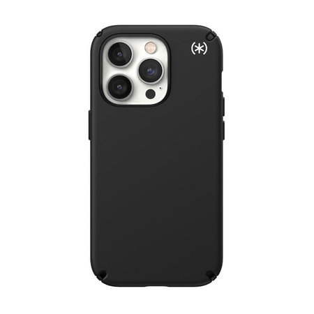 Speck Presidio2 Pro - Antibakterielle iPhone 14 Pro Hülle (Schwarz / Schwarz / Weiß)