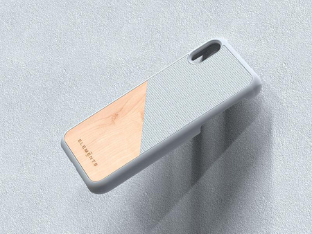 Nordic Elements Original Hel - Wooden Case for iPhone XR (Light Grey)