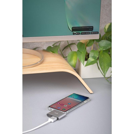 Moshi USB-C Adapter - Adapter for HDMI 4K and HDR with 60W Power Delivery charging support (Titanium Gray)