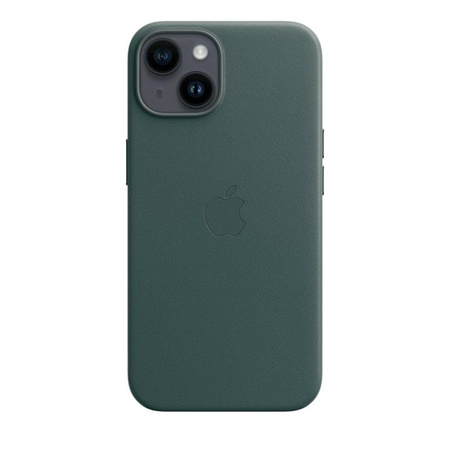 Apple Leather Case - Étui en cuir avec MagSafe pour iPhone 14 (vert forêt)