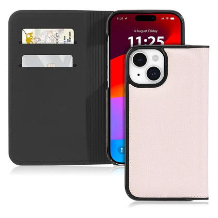 Kate Spade New York Wrap Folio Case - Flip-Tasche aus Leder für iPhone 15 (Pale Vellum)