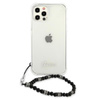 Guess Black Pearl Strap - Hülle iPhone 12 / iPhone 12 Pro (Transparent)
