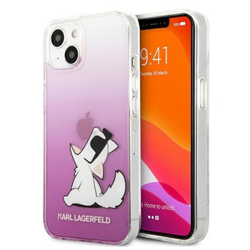 Karl Lagerfeld Choupette Fun - pouzdro pro iPhone 13 (růžové)