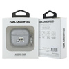 Karl Lagerfeld Monogram Karl & Choupette fej - AirPods 4 tok (ezüst)