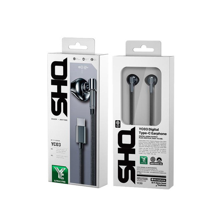 WEKOME YC03 SHQ Series - Casque d'écoute filaire USB-C (Tarnish)