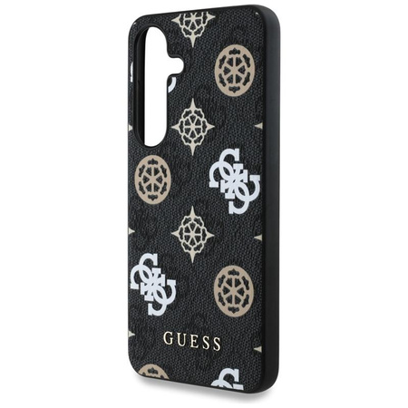 Guess 4G Printed Colored Peony Pattern MagSafe - Pouzdro pro Samsung Galaxy S25 (černý)
